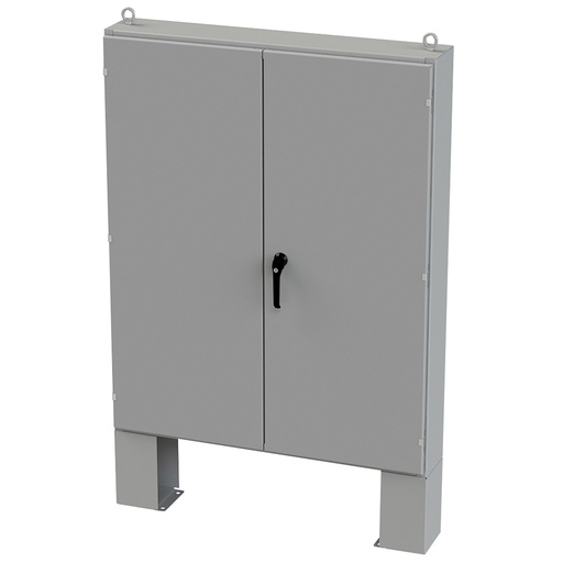 [SCE-604808LP] NEMA 12 Enclosure, Floor Mount, 60" H x 48" W x 8" D, Carbon Steel, Powder Coat gray