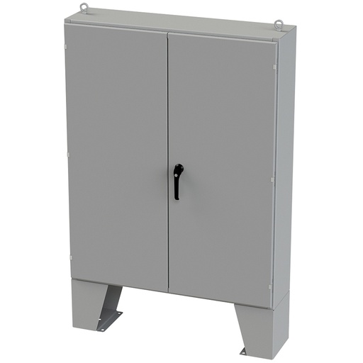 [SCE-604812LP] NEMA 12 Enclosure, Floor Mount, 60" H x 48" W x 12" D, Carbon Steel, Powder Coat gray