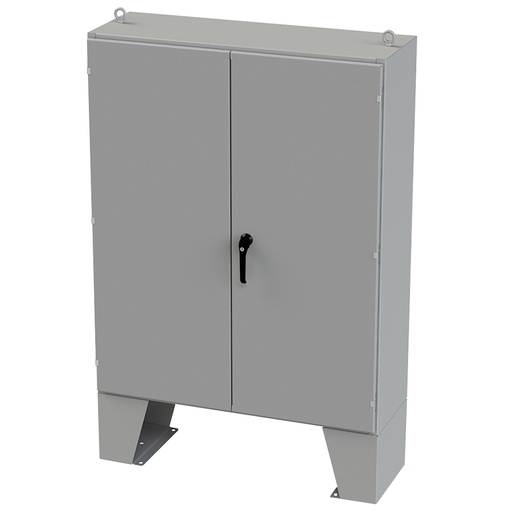 [SCE-604816LP] NEMA 12 Enclosure, Floor Mount, 60" H x 48" W x 16" D, Carbon Steel, Powder Coat gray