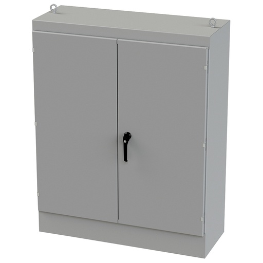 [SCE-604818FSD] NEMA 12 Enclosure, Free Standing, 60" H x 48" W x 18" D, Carbon Steel, Powder Coat gray