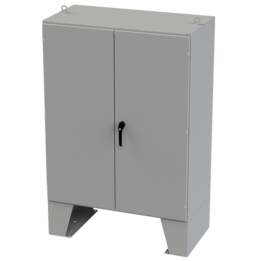 [SCE-604824LP] NEMA 12 Enclosure, Floor Mount, 60" H x 48" W x 24" D, Carbon Steel, Powder Coat gray