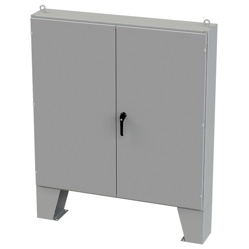 [SCE-606010LP] NEMA 12 Enclosure, Floor Mount, 60" H x 60" W x 10" D, Carbon Steel, Powder Coat gray