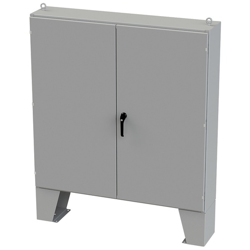 [SCE-606012LP] NEMA 12 Enclosure, Floor Mount, 60" H x 60" W x 12" D, Carbon Steel, Powder Coat gray