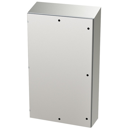 [SCE-60EL3612SSST] NEMA 4X Enclosure, Slope Top, Wallmount, 60" H x 36" W x 12" D, 304 Stainless Steel