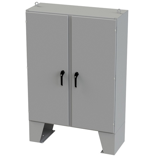 [SCE-60EL4818LPPL] NEMA 12 Enclosure, Floor Mount, 60" H x 48" W x 18" D, Carbon Steel, Powder Coat gray