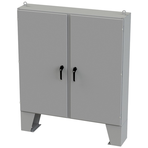 [SCE-60EL6012LPPL] NEMA 12 Enclosure, Floor Mount, 60" H x 60" W x 12" D, Carbon Steel, Powder Coat gray