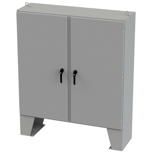 [SCE-60EL6018LPPL] NEMA 12 Enclosure, Floor Mount, 60" H x 60" W x 18" D, Carbon Steel, Powder Coat gray