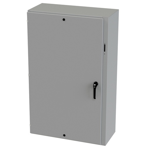 [SCE-60XEL3716LP] NEMA 3R Enclosure, Wallmount, 60" H x 37.375" W x 16" D, Carbon Steel, Powder Coat gray