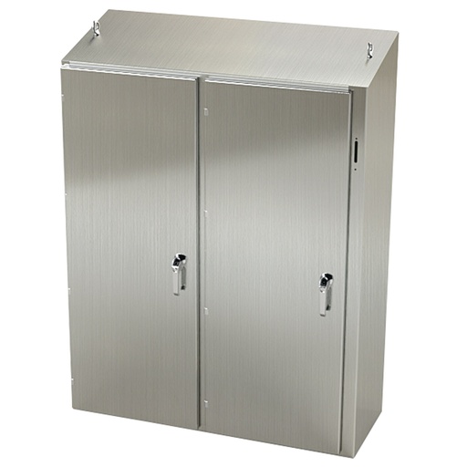[SCE-60XEL4918SSST] NEMA 4X Disconnect Enclosure, Slope Top, Free Standing, 60" H x 49" W x 18" D, 304 Stainless Steel