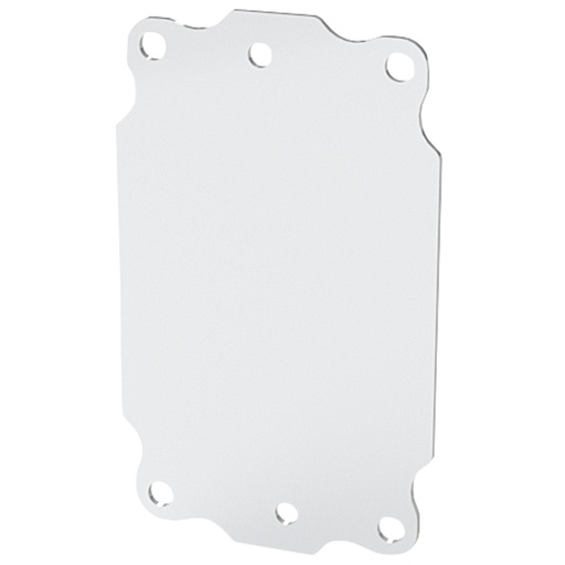 [SCE-6P4] Enclosure Sub-Panel, 5" H x 3" W, Carbon Steel, Powder Coat White