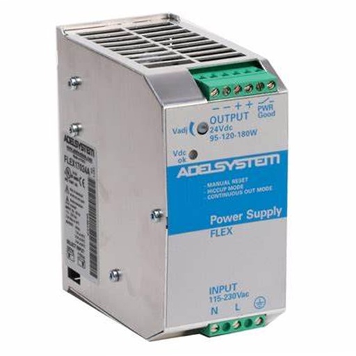 [FLEX17012A] 12V DC Power Supply, 14 Amp, 115-230V AC Input, DIN Rail Mounted