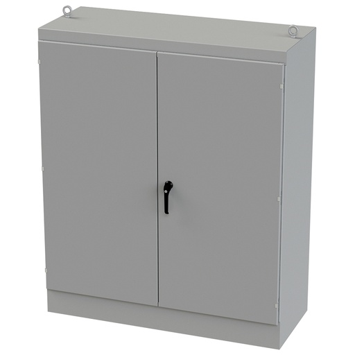 [SCE-726024FSD] NEMA 12 Enclosure, Free Standing, 72" H x 60" W x 24" D, Carbon Steel, Powder Coat gray