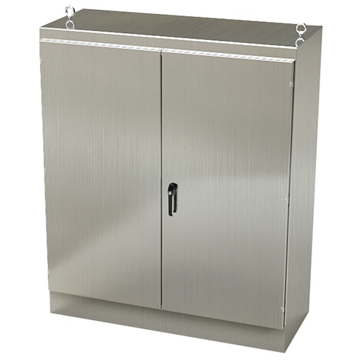 [SCE-726024SSFSD] NEMA 12 Enclosure, Free Standing, 72" H x 60" W x 24" D, 304 Stainless Steel