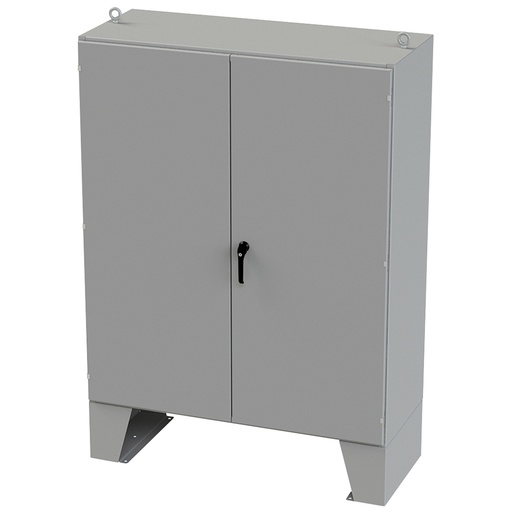 [SCE-726024ULP] NEMA 12 Enclosure, Floor Mount, 72" H x 60" W x 24" D, Carbon Steel, Powder Coat gray