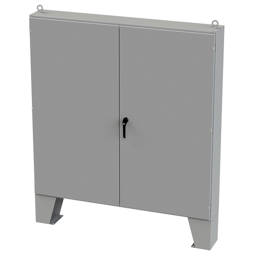 [SCE-727210ULP] NEMA 12 Enclosure, Floor Mount, 72" H x 72" W x 10" D, Carbon Steel, Powder Coat gray