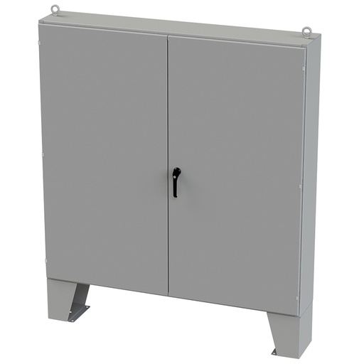 [SCE-727212ULP] NEMA 12 Enclosure, Floor Mount, 72" H x 72" W x 12" D, Carbon Steel, Powder Coat gray