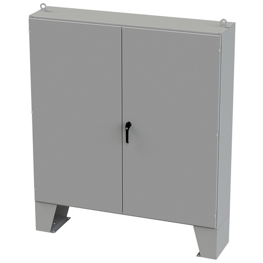 [SCE-727216ULP] NEMA 12 Enclosure, Floor Mount, 72" H x 72" W x 16" D, Carbon Steel, Powder Coat gray