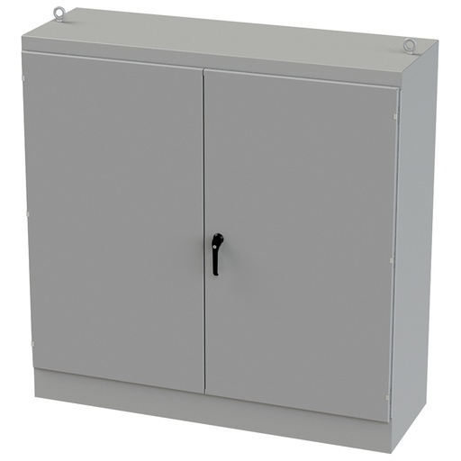 [SCE-727224FSD] NEMA 12 Enclosure, Free Standing, 72" H x 72" W x 24" D, Carbon Steel, Powder Coat gray