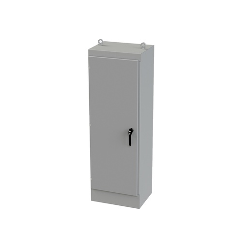 [SCE-72EL2418FS] NEMA 3R, 4, 12 Enclosure, Free Standing, 72" H x 24" W x 18" D, Carbon Steel, Powder Coat gray