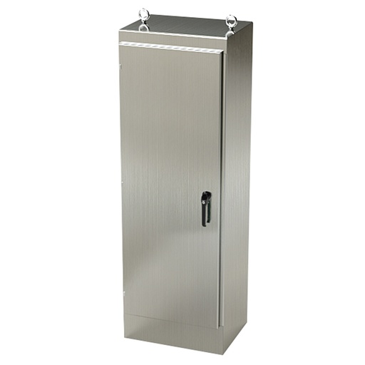 [SCE-72EL2418SSFS] NEMA 4X Enclosure, Free Standing, 72" H x 24" W x 18" D, 304 Stainless Steel