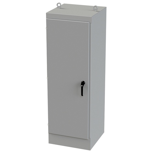 [SCE-72EL2424FS] NEMA 3R, 4, 12 Enclosure, Free Standing, 72" H x 24" W x 24" D, Carbon Steel, Powder Coat gray