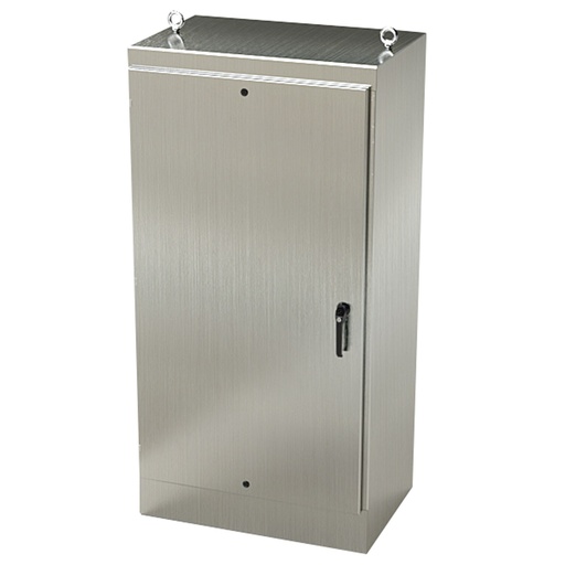 [SCE-72EL3624SSFS] NEMA 4X Enclosure, Free Standing, 72" H x 36" W x 24" D, 304 Stainless Steel