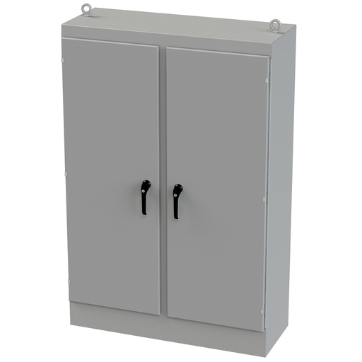 [SCE-72EL4818FSD] NEMA 12 Enclosure, Free Standing, 72" H x 48" W x 18" D, Carbon Steel, Powder Coat gray