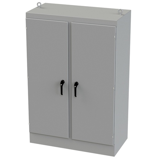 [SCE-72EL4824FSD] NEMA 12 Enclosure, Free Standing, 72" H x 48" W x 24" D, Carbon Steel, Powder Coat gray