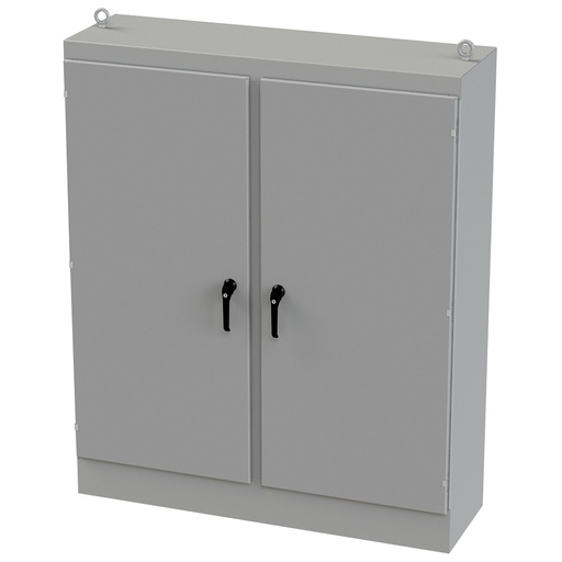 [SCE-72EL6018FSD] NEMA 12 Enclosure, Free Standing, 72" H x 60" W x 18" D, Carbon Steel, Powder Coat gray