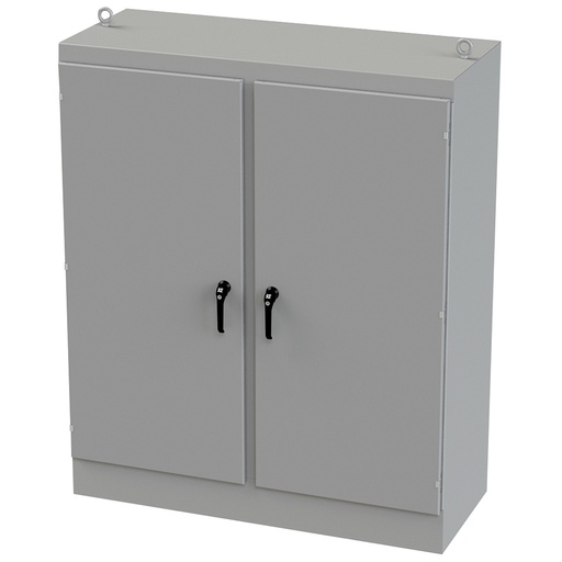 [SCE-72EL6024FSD] NEMA 12 Enclosure, Free Standing, 72" H x 60" W x 24" D, Carbon Steel, Powder Coat gray