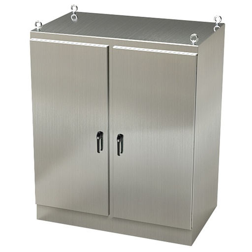 [SCE-72EL6036SSFSD] NEMA 4X Enclosure, Free Standing, 72" H x 60" W x 36" D, 304 Stainless Steel