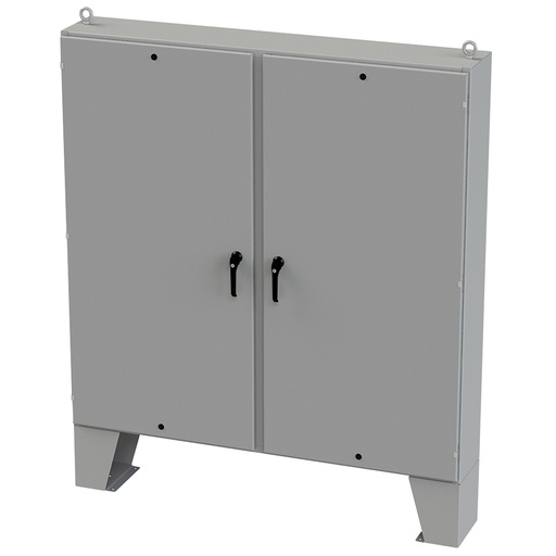 [SCE-72EL7212LPPL] NEMA 12 Enclosure, Floor Mount, 72" H x 72" W x 12" D, Carbon Steel, Powder Coat gray