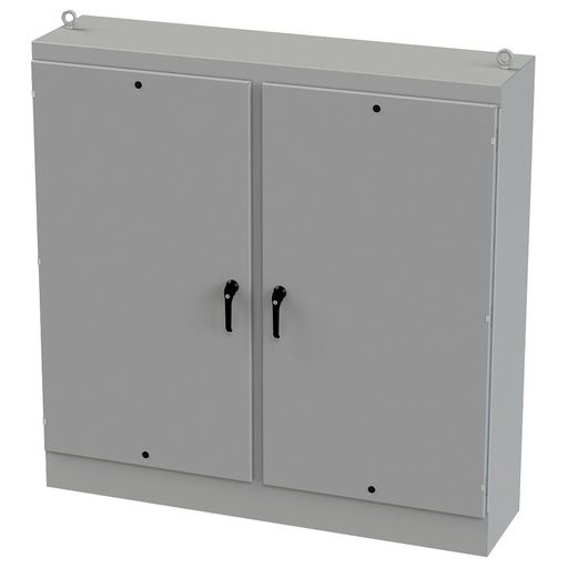 [SCE-72EL7218FSD] NEMA 12 Enclosure, Free Standing, 72" H x 72" W x 18" D, Carbon Steel, Powder Coat gray