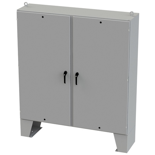 [SCE-72EL7218LPPL] NEMA 12 Enclosure, Floor Mount, 72" H x 72" W x 18" D, Carbon Steel, Powder Coat gray