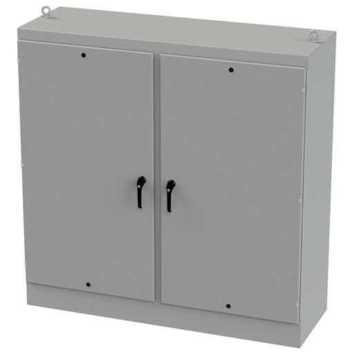 [SCE-72EL7224FSD] NEMA 12 Enclosure, Free Standing, 72" H x 72" W x 24" D, Carbon Steel, Powder Coat gray