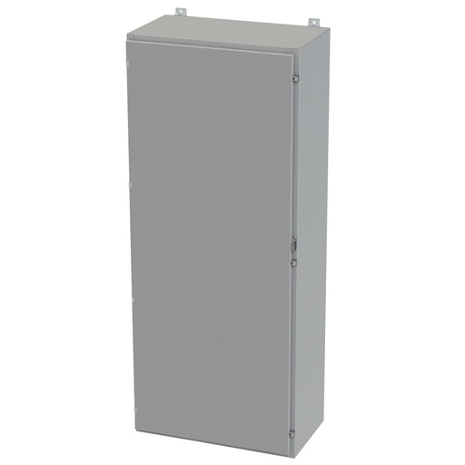 [SCE-72H3016LP] NEMA 3R, 4, 12 Enclosure, Wallmount, 72" H x 30" W x 16" D, Carbon Steel, Powder Coat gray