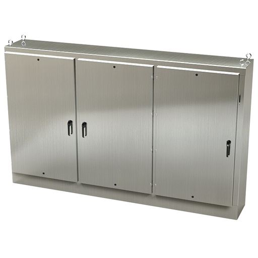 [SCE-72XM3EW18SS] NEMA 4X Disconnect Enclosure, Free Standing, 72" H x 117.5" W x 18" D, 304 Stainless Steel