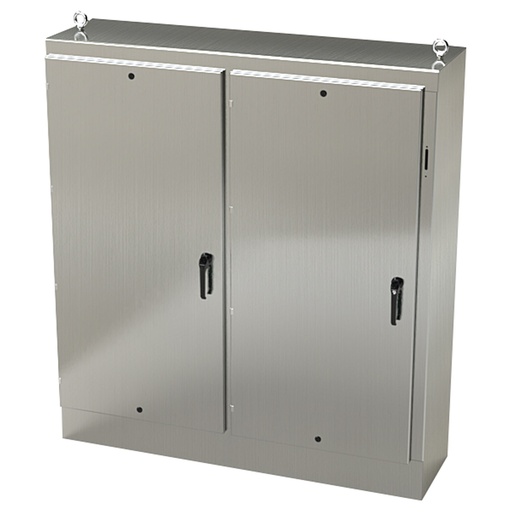 [SCE-72XM6618SS] NEMA 4X Disconnect Enclosure, Free Standing, 72" H x 66" W x 18" D, 304 Stainless Steel