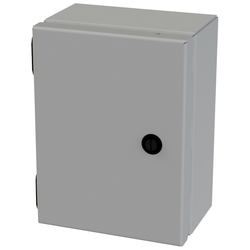 [SCE-806ELJ] NEMA 3R, 4, 12 Junction Box, Wallmount, 8" H x 6" W x 4" D, Carbon Steel, Powder Coat gray