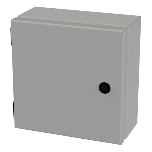 [SCE-808ELJ] NEMA 3R, 4, 12 Junction Box, Wallmount, 8" H x 8" W x 4" D, Carbon Steel, Powder Coat gray