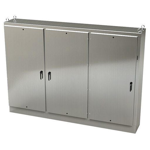 [SCE-84XM3EW18SS] NEMA 4X Disconnect Enclosure, Free Standing, 84" H x 117.5" W x 18" D, 304 Stainless Steel