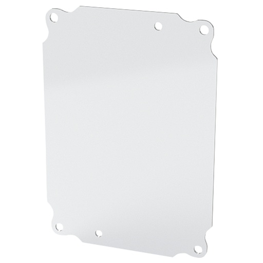 [SCE-8P6] Enclosure Sub-Panel, 7" H x 5" W, Carbon Steel, Powder Coat White