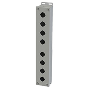 [SCE-8PB] Push Button Enclosure, 30.5mm Hole, Eight Hole, Steel, Gray