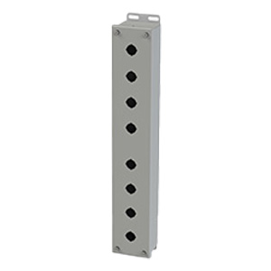[SCE-8PBI] Push Button Enclosure, 22.5mm Hole, Eight Hole, Steel, Gray