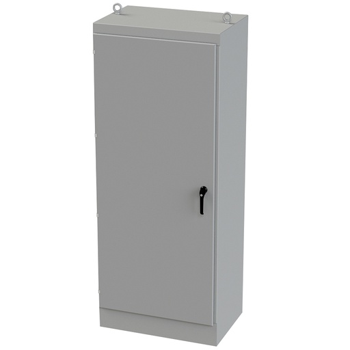 [SCE-903624FS] NEMA 3R, 4, 12 Enclosure, Free Standing, 90" H x 36" W x 24" D, Carbon Steel, Powder Coat gray