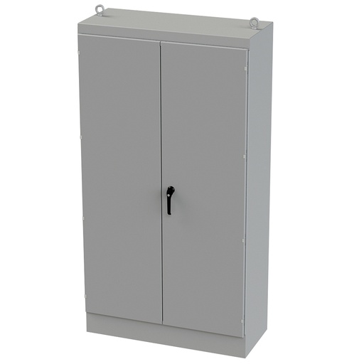 [SCE-904820FSD] NEMA 12 Enclosure, Free Standing, 90" H x 48" W x 20" D, Carbon Steel, Powder Coat gray