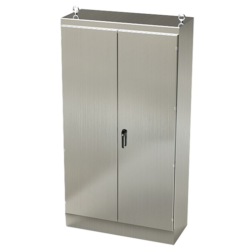 [SCE-904820SSFSD] NEMA 12 Enclosure, Free Standing, 90" H x 48" W x 20" D, 304 Stainless Steel