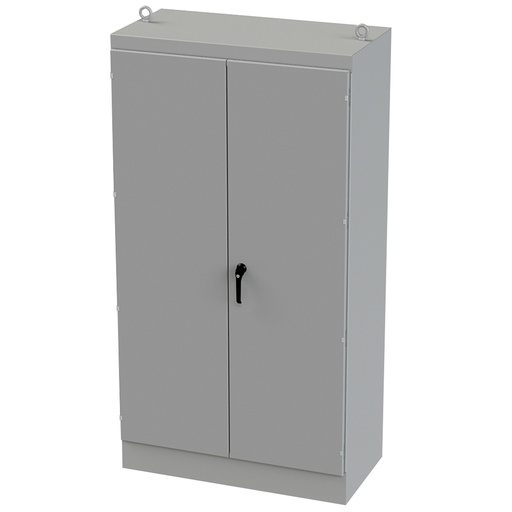 [SCE-904824FSD] NEMA 12 Enclosure, Free Standing, 90" H x 48" W x 24" D, Carbon Steel, Powder Coat gray