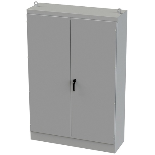 [SCE-906020FSD] NEMA 12 Enclosure, Free Standing, 90" H x 60" W x 20" D, Carbon Steel, Powder Coat gray