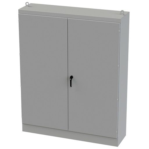 [SCE-907220FSD] NEMA 12 Enclosure, Free Standing, 90" H x 72" W x 20" D, Carbon Steel, Powder Coat gray